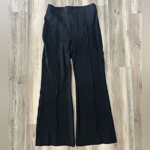 SPANX Black Flare Wide Leg Pants High Waisted Pull On Ponte Pants L